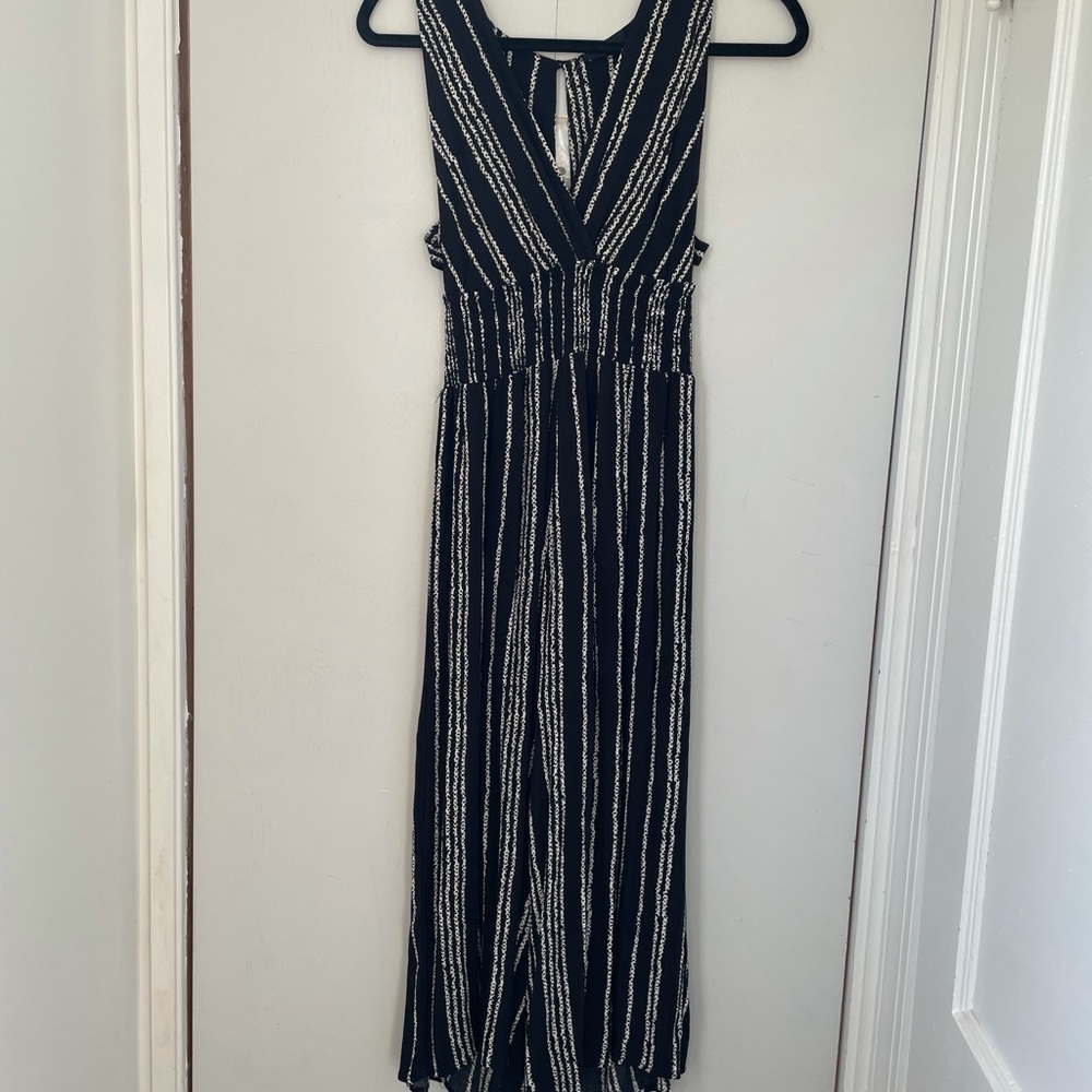 Cropped wide leg jumpsuit